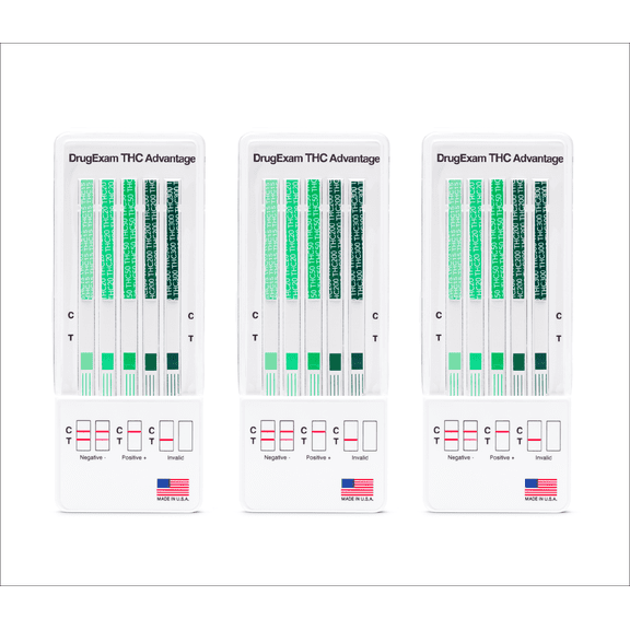 5 PACK - DrugExam Marijuana Test. 5 Level THC Test, Made in USA. 15-20-50-200-300. Detailed Instructions Included. Easy to Use.