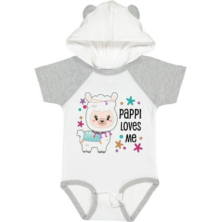 

Inktastic Pappi Loves Me- Cute and Happy Llama Gift Baby Boy or Baby Girl Bodysuit