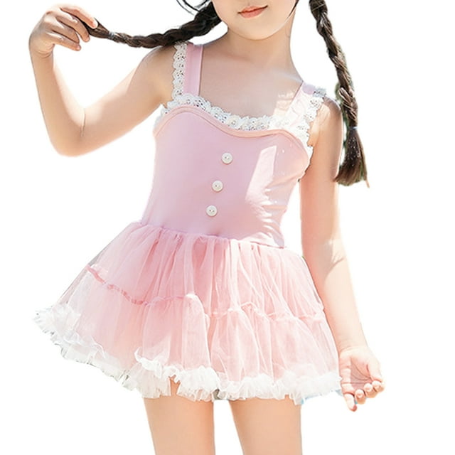 Traje de baño para niñas Traje de baño de una Pieza de Princesa con Falda Traje de baño Traje de baño Traje de baño Vestirse