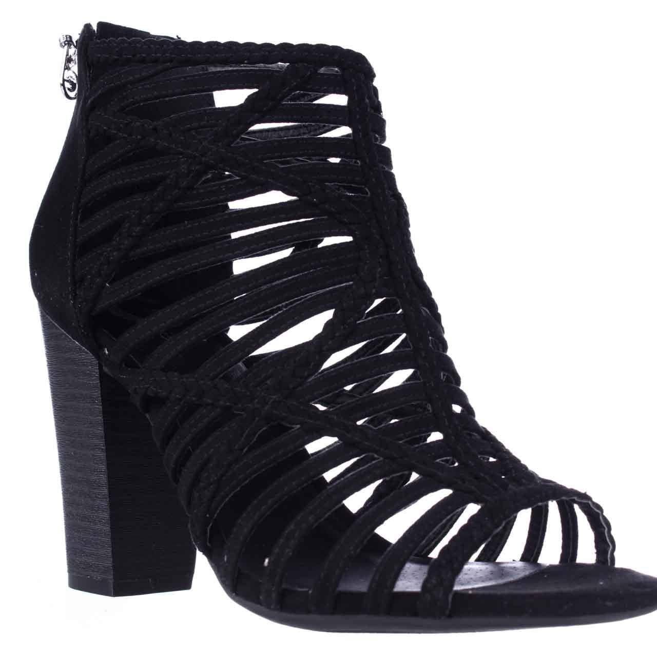 guess black high heel sandals