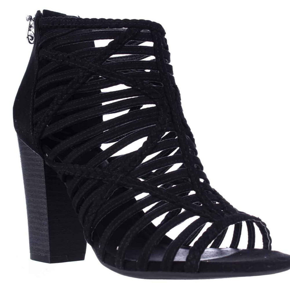 GUESS - Womens G by GUESS Jelus Strappy Block Heel Sandals - Black ...