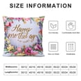 thumbnail image 6 of Acheng 2pcs Happy Mothers Day Throw Pillow Covers 2pcs Decorative Floral Cushion Cases Home Decorations Indoor for Bed Sofa  24x24in, 6 of 6