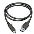 thumbnail image 2 of Tripp Lite C To Type-a Cable 3.1 10 Gbps Type-if Cert Type C M/m 3ft - Cable - Type-c (m) To Type A (m) - 3.1 Gen 2 - 3 Ft - Black, 2 of 5