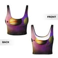 thumbnail image 5 of Picia Planets And Stars Sports Bra for Women,Padded Strappy Sports Bras Medium Support Yoga Bra with Removable Cups,Running Yoga Bra-Large, 5 of 9