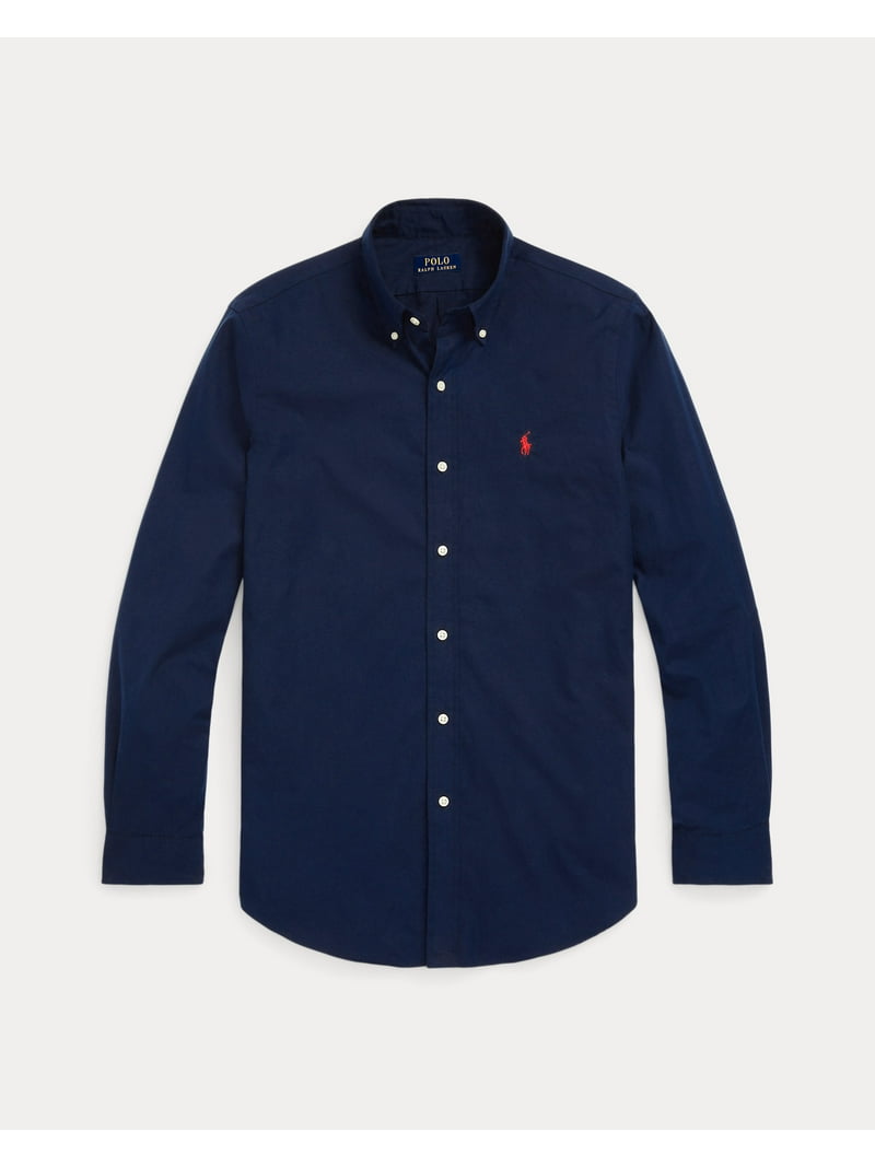 Polo Ralph Lauren Classic Fit Brushed Poplin Shirt - Walmart.com