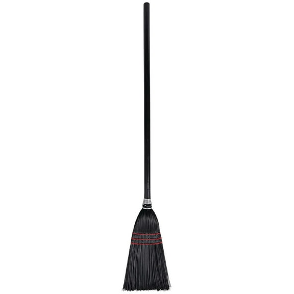 ZAWkirJ BWK951BP Flag Tipped Bristle 37 in. - 38 in. Length Lobby Broom - Natural/Black (1 Dozen)