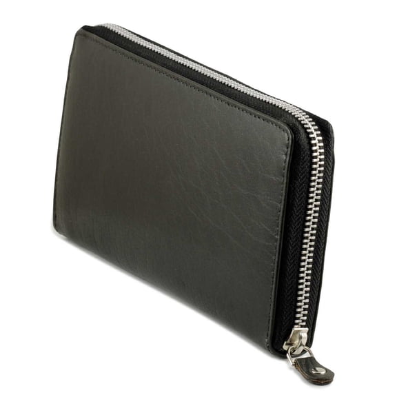 RFID Ladies Zip Around Leather Wallet