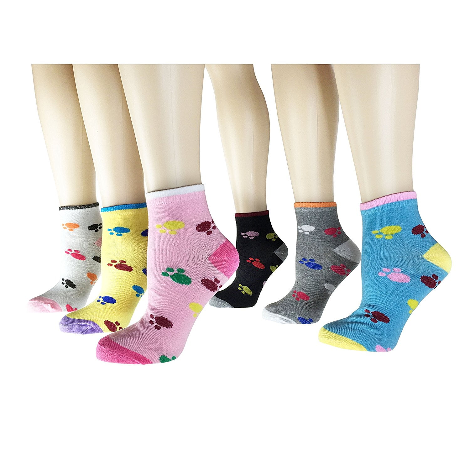 Women's 12 Pairs Socks Assorted Colors Size 69, Diff Patterns