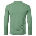 thumbnail image 6 of Resicozy Men's Henley Shirts Long Sleeve T-Shirts Casual Fashion Pullover Shirt Soft Stretch Basic Tee Fall Top Light Green M, 6 of 7