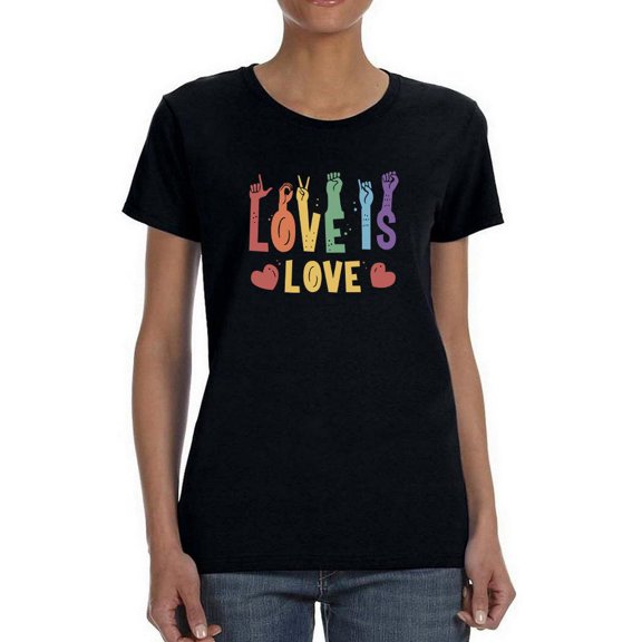 Love Is Love. Shaped T-Shirt Women -Smartprints Designs, Female XX-Large