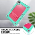 thumbnail image 3 of Kebiory Shockproof Kids Shoulder Strap Stand Hybrid Tablet Case for Baken B10 2022/Volentex M10/Freeski Fsk10018/Higrace Kt1006/Colorroom 10.1/Cheerjoy cjy/Aiprotablet Ai-K10/Wetap Y10(Green+Pink), 3 of 6