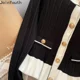 thumbnail image 5 of Cárdigan dulce para Mujer, ropa con cuello redondo, túnica de manga acampanada, suéter de punto Vintage con volantes, abrigo, jersey coreano para Mujer, 5 of 5