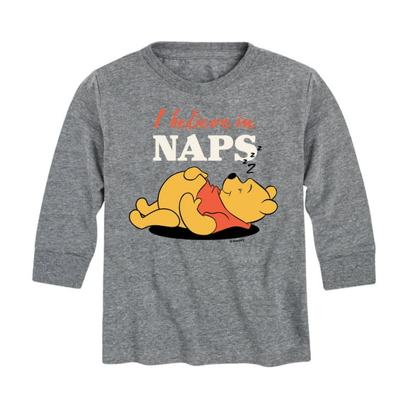 Winnie the Pooh - I Believe in Naps - Toddler And Youth Long Sleeve Graphic T-Shirt
