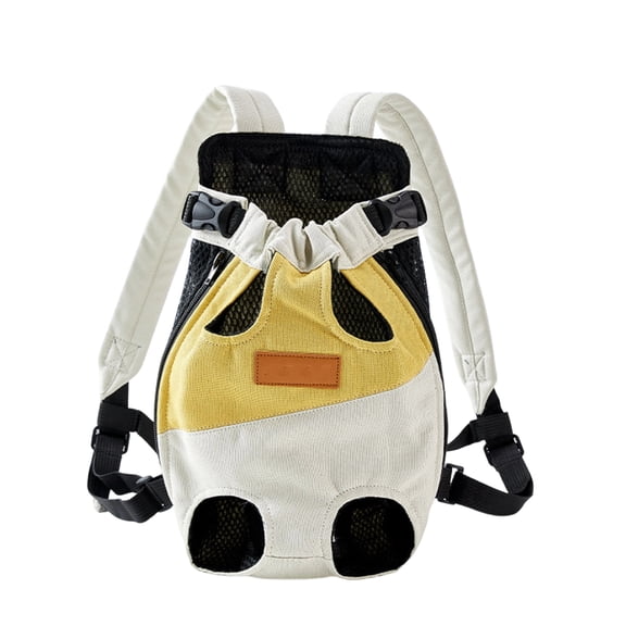 Portable Pet Front Carrier Backpack, Hands-Free Travel Bag for Small and Medium Dogs, Ventilated Cat Transport Pack, Adjustable Straps for Hiking