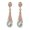 Clear, variant on 18K Gold Plated Brass Rhinestone Teardrop Stud Earrings Crystal 46X10Mm Z268
