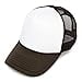 thumbnail image 3 of DALIX Blank Hat Two Tone Summer Mesh Cap in Brown and White Trucker Hat, 3 of 4