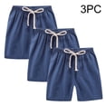 thumbnail image 4 of KAUOD Kids Casual Shorts 3 Pack Boys Girls Soft Elastic Waist Beach Bermuda Shorts Summer Solid Comfy Midi Pants, 4 of 4