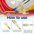 thumbnail image 2 of Conector de Pala Doble Trasero 8 Piezas, Adaptador Terminal Cable Bidireccional Eléctrico Desconexión Rápida, Macho Único No Aislado, 2 of 5