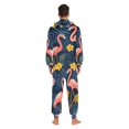thumbnail image 4 of FORMRS Onesies Pajama for Adults Unisex Hoodie Winter Jumpsuit One Piece Sleepwear, Sizes S-2XL, Floral Flamingo, 4 of 7