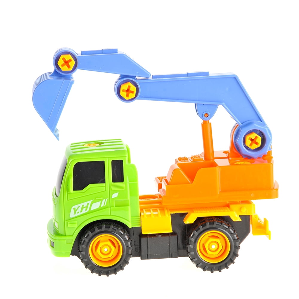PlayWorld Toolbench Time! Take-A-Part Excavator Truck Set - Yellow