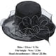 thumbnail image 5 of Negro - Sombrero de organza para mujer, peluca, sombrero de boda, sombrero para el sol, 5 of 5