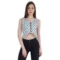 thumbnail image 1 of Moomaya Haut Court à Franges Imprimé pour Femmes Été Boutonné Sans Manches Blouse, 1 of 7