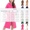 thumbnail image 4 of HAOTAGS Teen Girls Bathrobe(5-15), Fall Winter Thickened Warm Hooded Sleepwear Casual Loungewear Army Green 7 Years, 4 of 8