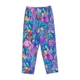 thumbnail image 4 of Bingfone Pajamas For Women,Colorful Mushrooms Pajama Pants With Pockets-X-Large, 4 of 9