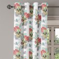 thumbnail image 3 of Ambesonne Grommet Curtain, , 50"x63", Seafoam Cream and Coral, 3 of 5