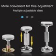 thumbnail image 2 of ziyahi 2pcs Adjustable Threaded Bed Frame Anti -shake Tools Telescopic Support Wall Bracket Bed Frame Accessory With Felt Pad bronze 28*30mm 1Set, 2 of 6