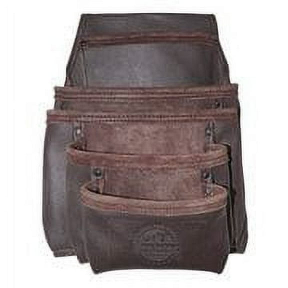 Graintex OS2052 5 pocket oil tanned leather nail & tool pouch