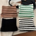 thumbnail image 4 of WEISIPU Women Striped Beanie Hat Cute Cat Ears Winter Warm Cap Little Devil Knitted Hat, 4 of 5
