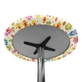 thumbnail image 7 of SEANATIVE Round Tablecloths Washable Cocktail Table Top Cover with Elastic Fit High Top Table Cloth Stylish Table Decorations for Weddings Gatherings 24 Inch, Cute Hippie Flower, 7 of 7