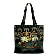 The Cuphead Show Handbags Cloth Canvas Tote Bag Print Reusable Shoulder Shopper Bags Pacakge
