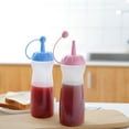 thumbnail image 6 of 2pcs Reusable Plastic Squeeze Bottle Portable Condiment Dispenser Salad Sauce Ketchup Honey Containers for Luncheon Kitchen Picnics (Assorted Color), 6 of 8