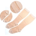 thumbnail image 2 of TZZT Sheer Compression 15-20 mmHg Support Stockings Hose (Nude, S/M) Nude S/M, 2 of 3