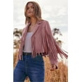 thumbnail image 5 of PRETTYGARDEN Women's Faux Suede Leather Jackets Tassel Motorcycle Cropped Coats Fashion Clothes, 5 of 10