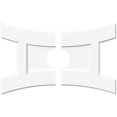 thumbnail image 1 of Ekena Millwork CMP40X26HN2-07000 7 Po ID x 8.75 Po Rectangle Grade Architectural PVC Médaillon de Plafond Contemporain - 2 Pcs, 1 of 1