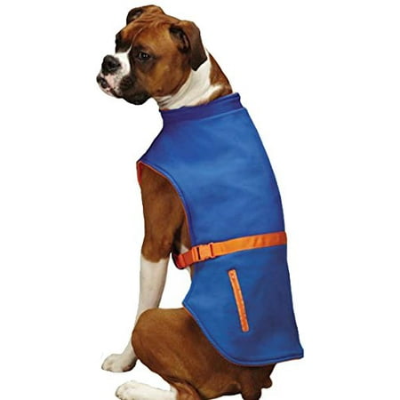Zack & Zoey Trek Sport Pet Jacket, X-Small, Blue, Water-resistant shell with polyester fleece lining makes it great for cold and wet climates By Zack