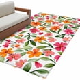 thumbnail image 2 of Rectangle Area Rug 4x6ft,Garden Watercolor Floral Leaves Washable Carpet Non-Slip Runner Accent Rugs Indoor Floor Mat for Bedroom Living Room Decor,Vintage Green Botanical, 2 of 9