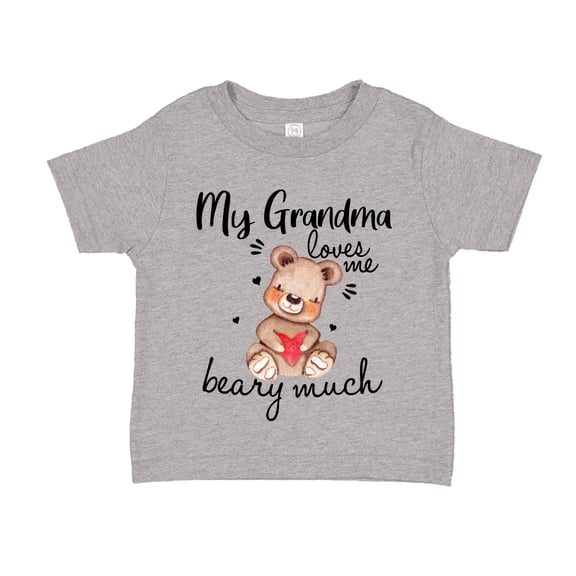 My Grandma Loves Me Beary Much Toddler T-Shirt 2T Athletic Heather