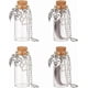thumbnail image 1 of 4 frascos conmemorativos para el pelo de mascotas, de cristal, con colgantes de corazón y tapón de corcho, para el pelo de perros y gatos., 1 of 5