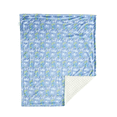 thumbnail image 3 of CREVENT  Cozy Soft Boys Blue Zoo Minky Baby Receiving Blanket, 3 of 5