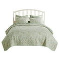 thumbnail image 3 of Greenland Home Fashions Olivia Butterfly Floral Print Cotton-Rich Quilt Set, 3-Piece Full/Queen, 3 of 9