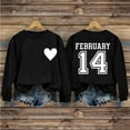 thumbnail image 2 of Valentine's Sweatshirts for Women Crew Neck Hoodies Heart Print Pullover February 14 Print Clothes Graphic Hoodie Holiday Fashion Shirts 2026 Valentine Day Outfit Clothes, 2 of 6
