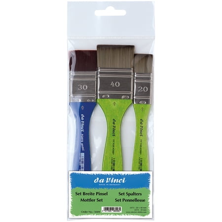 da Vinci FIT Synthetics & FORTE Basic Hobby Brushes Synthetic Acrylic & Tempera Mottler Assorted 3 Brush Set