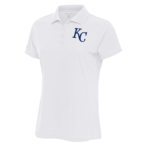 Women's Antigua White Kansas City Royals Logo Legacy Pique Polo