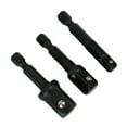 thumbnail image 2 of 3Pc Socket Adapter Set Hex Shank Extension With 1 4 3 8 And 1 2 Inch Sockets Rust Resistant Chrome Vanadium Steel, 2 of 6