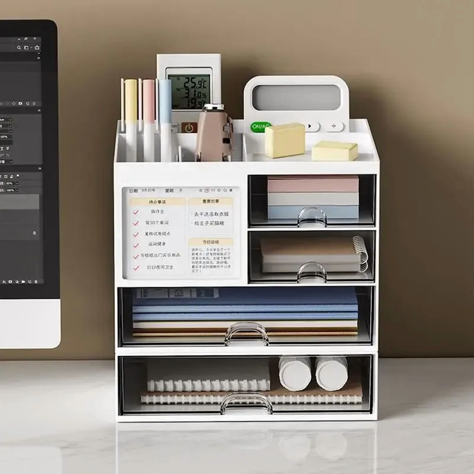 Stationary Organizer For Desk Stationery Holder Desk Makeup Organizer Storage Box Stationery Accessories Pen Organizer