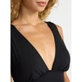 thumbnail image 4 of Time and Tru Women's and Women’s Plus Plunge One Piece Swimsuit, Sizes XS- 2X, 4 of 5